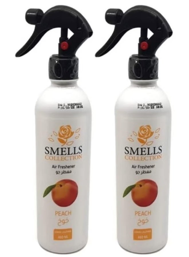 SMELLS COLLECTION 2 pcs of Air Freshener With Peach Scent 460 ml - Image 1